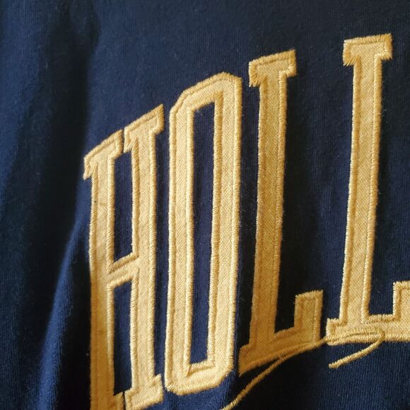 Hollister California Men's Black & Gold Long Sleeve Logo Embroidered Jersey XL - Picture 3 of 10